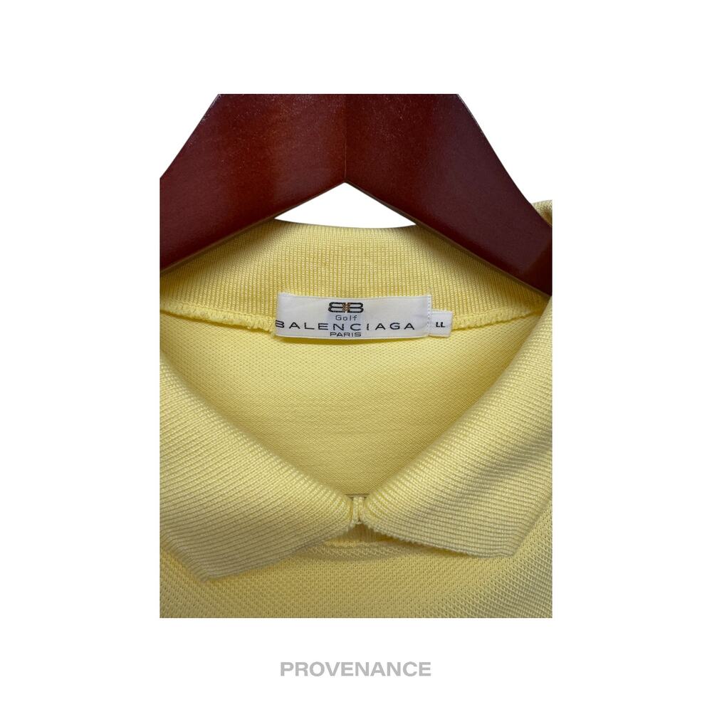 🔴 Balenciaga Letter Spellout Polo Shirt - Yellow Pique - Picture 4 of 7
